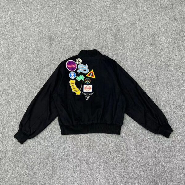 Stussy Souvenir Stadium Bomber Jacket Black