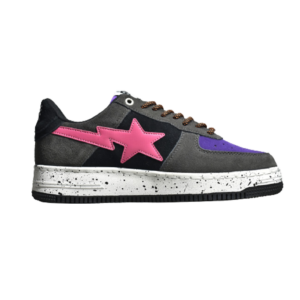 BAPE Sk8 Sta Black Grey Pink Suede