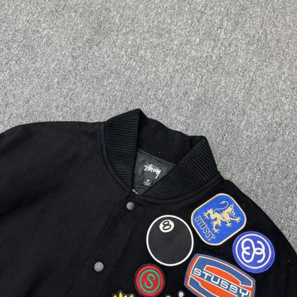 Stussy Souvenir Stadium Bomber Jacket Black