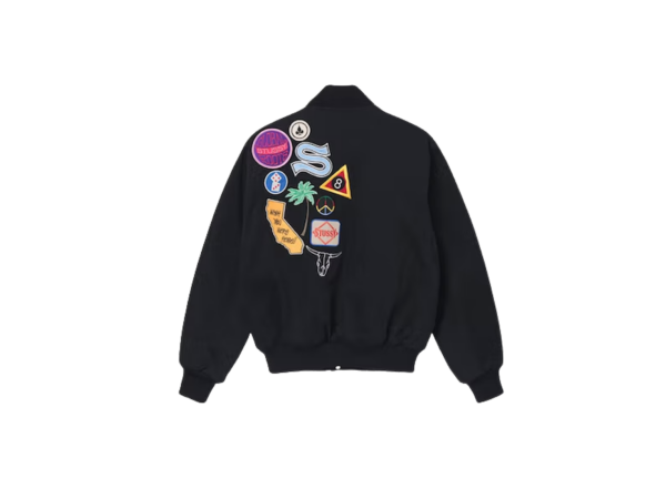 Stussy Souvenir Stadium Bomber Jacket Black