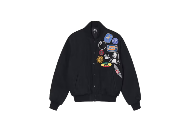 Stussy Souvenir Stadium Bomber Jacket Black