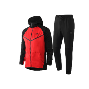 Nike Set: Tech Fleece – Red Black