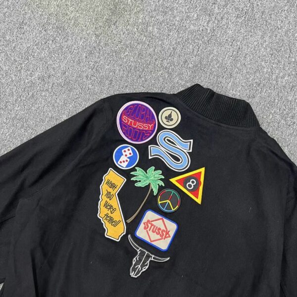 Stussy Souvenir Stadium Bomber Jacket Black