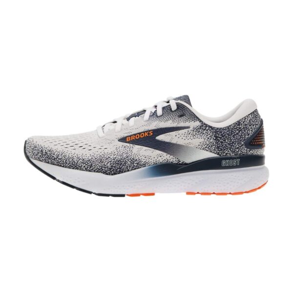 Brooks Ghost 16 White/ Peacoat/ Orange | STYLO