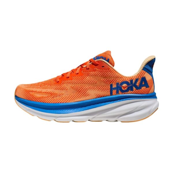 Hoka Clifton 9 Wide Vibrant Orange/Impala | STYLO