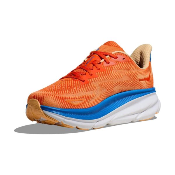 Hoka Clifton 9 Wide Vibrant Orange/Impala | STYLO