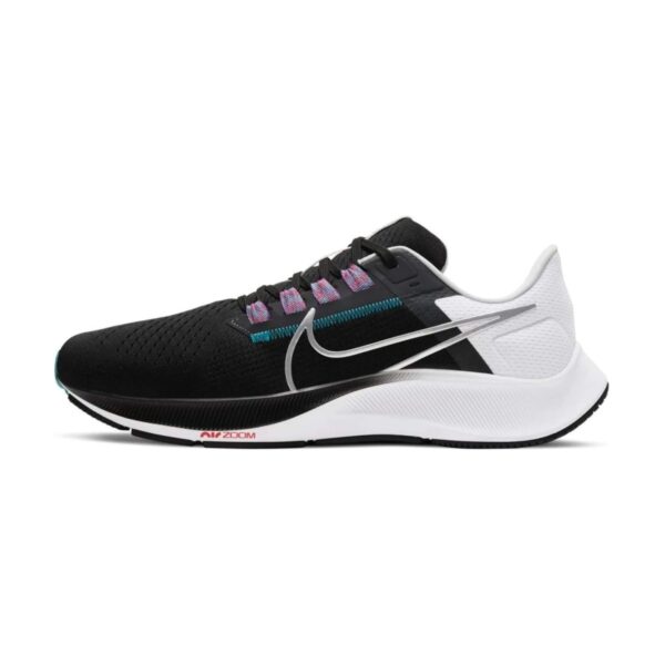 Nike Pegasus 38 Black Metallic Silver | STYLO