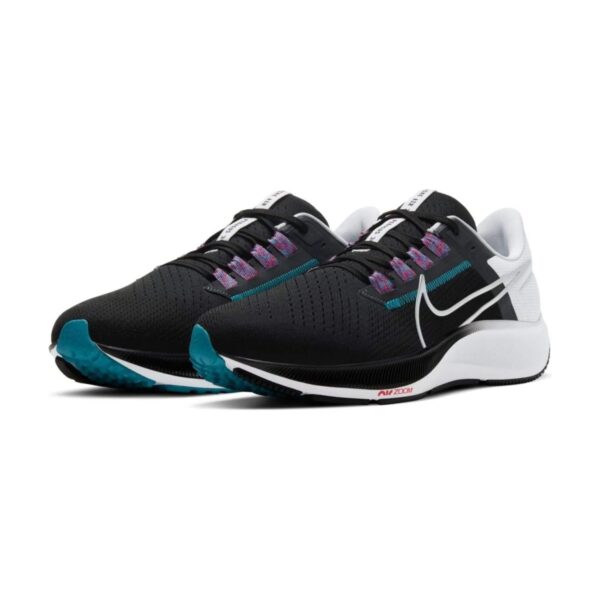 Nike Pegasus 38 Black Metallic Silver | STYLO