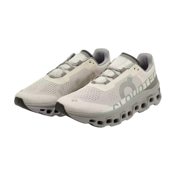 On Cloudmonster Running Shoes Ice/Alloy | STYLO