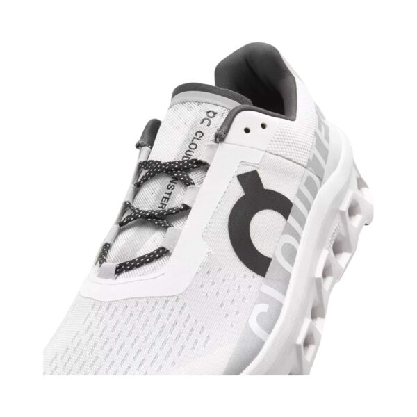 On Cloudmonster Running Shoes White/Black | STYLO