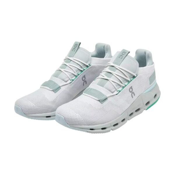 On Cloudnova Running Shoes Undyed White/Glacier | STYLO