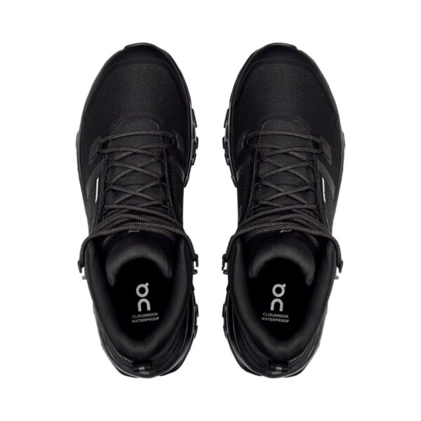 On Cloudrock Mid Waterproof Black On Cloudrock Mid Waterproof Black | STYLO